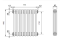 Трубчастий радіатор Zehnder Charleston 2180/10 1270 RAL 9005