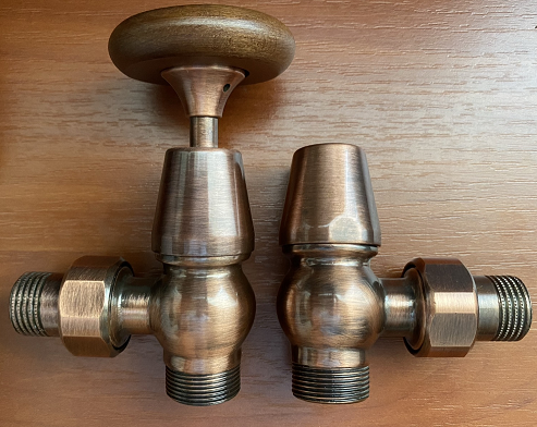 Комплект мідних кранів Carlo Poletti WOOD Brass Cooper
