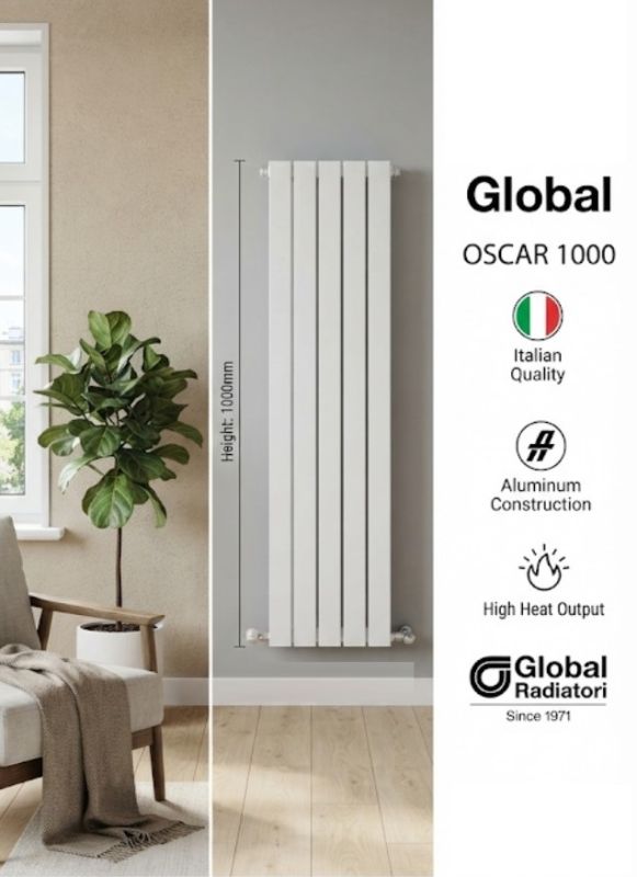 Вертикальний радіатор Global Oscar 1000