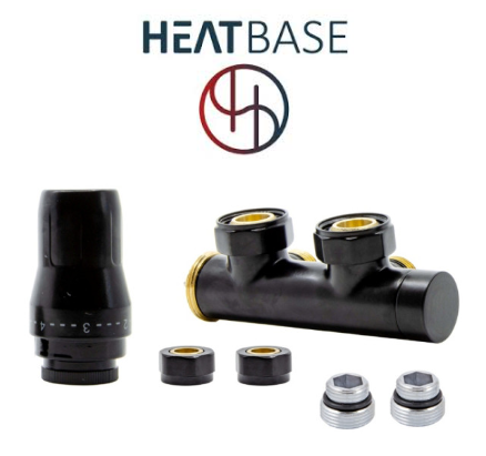 HEAT BASE Duo-Plex, GW 3/4'' x 15 mm Cu, кутовий, чорний