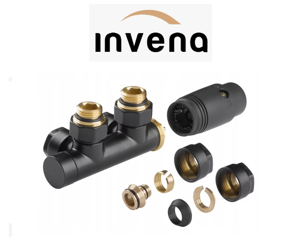 Комплект Invena DUOPLEX, чорний, кутовий