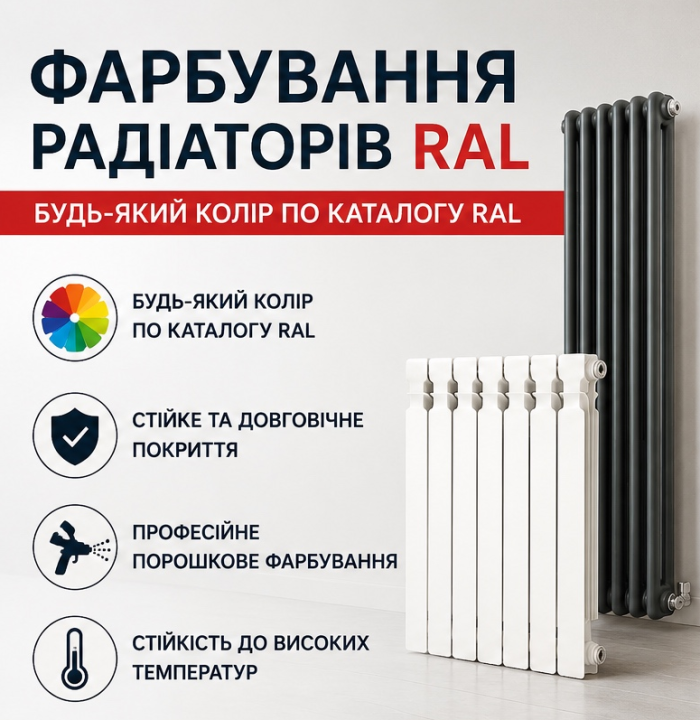 Покраска радиаторов по RAL