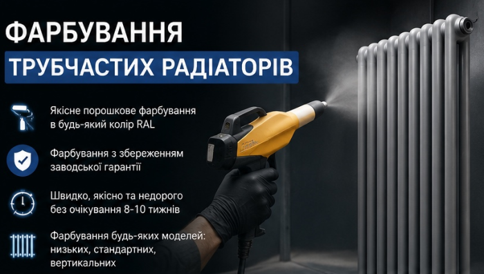 Фарбування трубчастих радіаторів