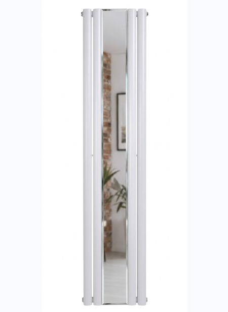 Дизайнерський радіатор з дзеркалом ARTTIDESIGN Rimini II M 4/1800/382/50 (Білий матовий)