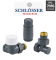 Комплект Schlosser STANDARD MINI GZ1/2 x GW1/2, осьовий-правий, RAL7016
