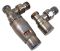 Комплект кранов Schlosser Elegant Mini, угловой, GZ 1/2 x M22x1,5, Technoline