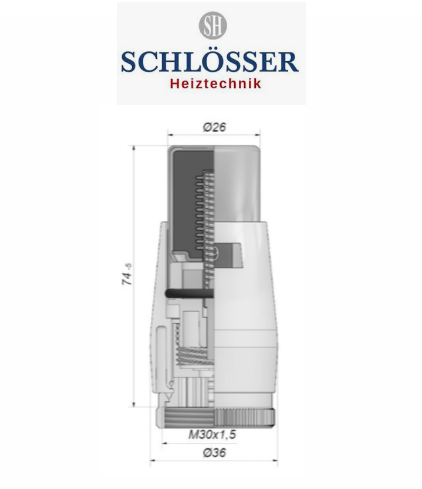 Термоголовка Schlosser MINI Ukraine, M30x1,5