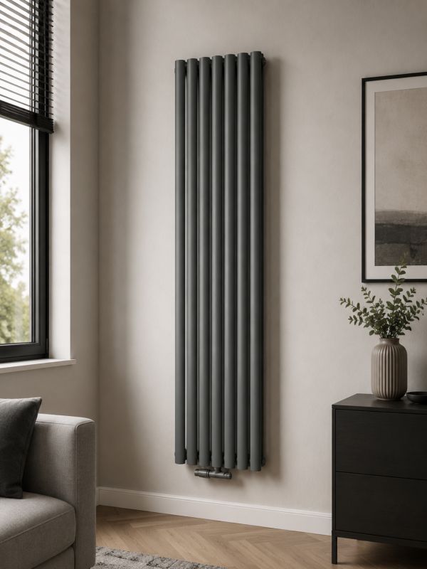Трубчатый радиатор LUXRAD OVAL 1700/410 антрацит