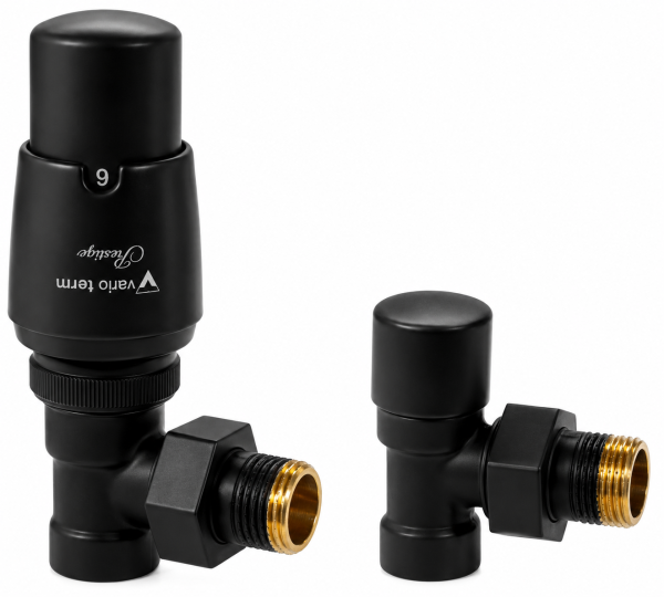 Vario Term Royal ½” / ½” термостатический комплект радиатора, черный матовый