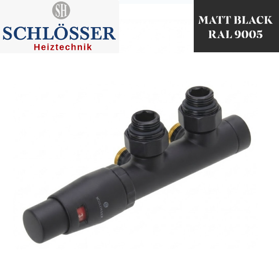 Комплект Schlosser Duo-Plex 3/4 x M 22х1,5, кутовий лівий RAL 9005 мат