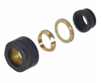 Гайка для мідної труби &Oslash;15 мм x 24-19 BLACK MATTE Carlo Poletti Srl
