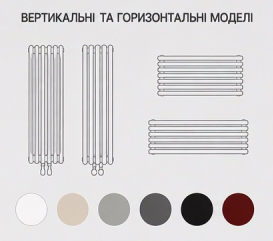 Розміри та кольори радіаторів Irsap