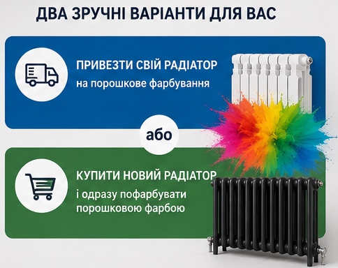 Порошкове фарбування радіаторів опалення
